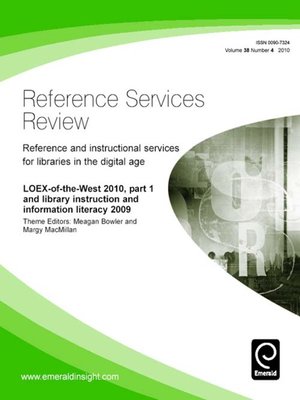 cover image of Reference Services Review, Volume 38, Issue 4